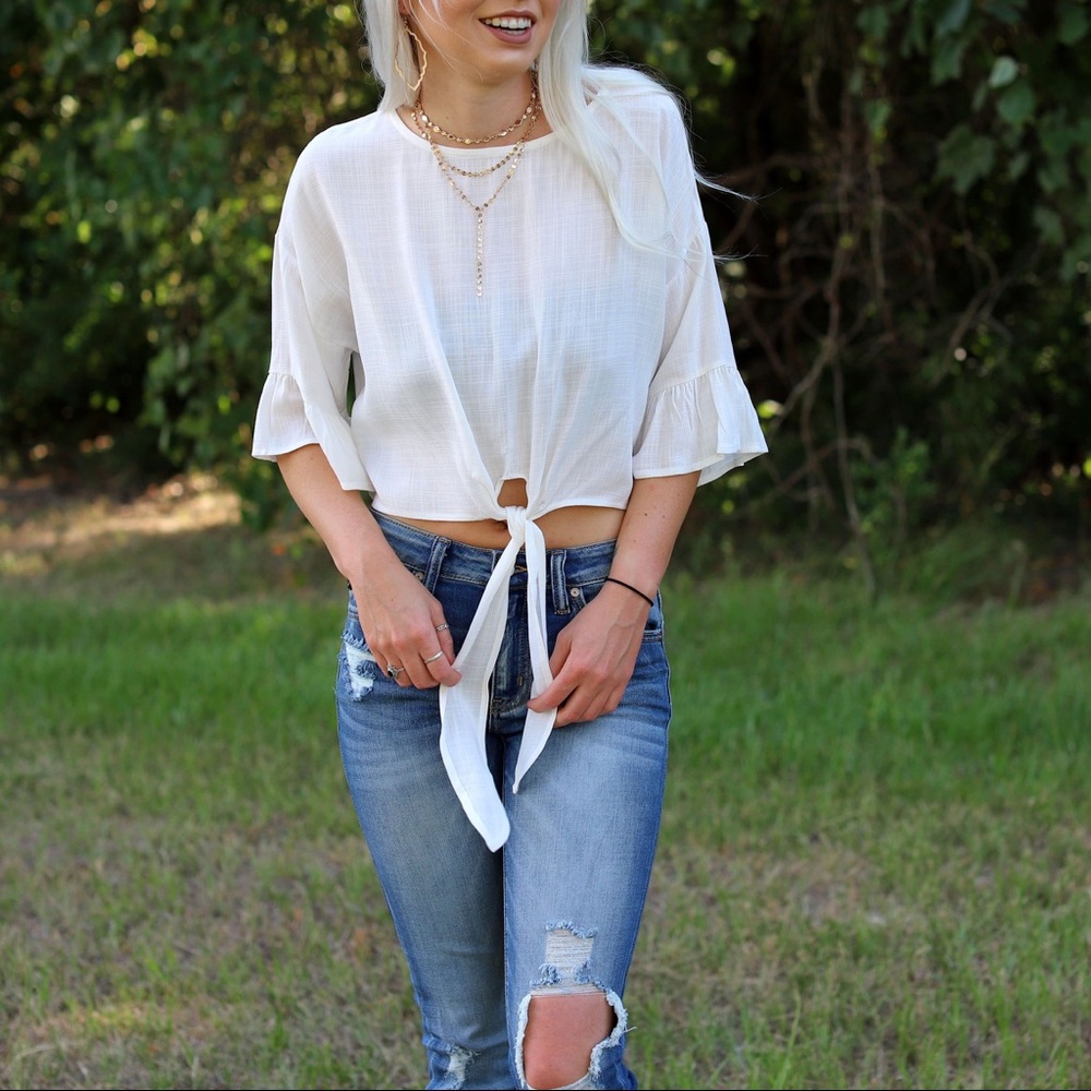 White Crop Top